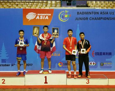 ผลการแข่งขัน "Badminton Asia U17 & U15 Junior Championships 2017" ไทยคว้าแชมป์ รอบชิงชนะเลิศ