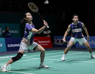 สรุปผลแบดไทยชิงแชมป์เอเชีย : "บาส-เฟม" ฟอร์มสดทะลุรอบ 2 - คู่ดาวรุ่ง "ธารา-น้ำว้า" พ่ายมาเลย์ร่วงคัดเลือก 