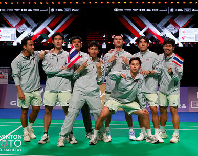 แบดมินตันหนุ่มไทยพ่ายเดนมาร์ก 1-3 คู่ จอดป้ายรอบ 8 ทีม โธมัส คัพ 2026